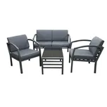 Doppler Bellaria Lounge 1 + 3 šedá/černá