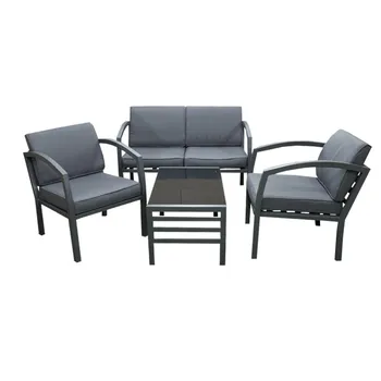 Zahradní sestava Doppler Bellaria Lounge 1 + 3 šedá/černá
