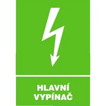 Značení Hlavní vypínač (plastová tabulka A4)