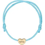 Doria Náramek se jménem / textem na modré šňůrce se zlatým srdcem E256