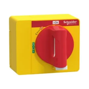 vypínač a zásuvka LV426931T Přímá červená otočná rukojeť; PP-B, NSXm,Schneider Electric