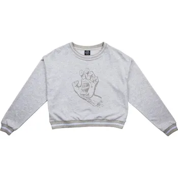 Pánská mikina SANTA CRUZ mikina - Screaming Hand Outline Crew Athletic Heather (ATHLETIC HEATHER)