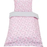 ESITO Dětské povlečení Teddy bears z Jersey 100 x 135, 60 x 40 cm / růžová