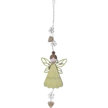 Vánoční ozdoba Ozdoba na zavěšení anděl světle zelený 38cm