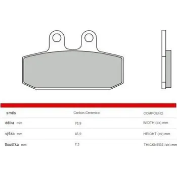 Motodíl Přední brzdové destičky Brembo Aprilia 125 ETX 1986 - 1987 směs CC