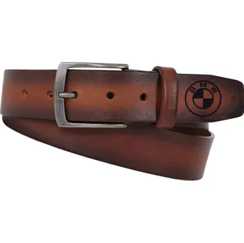 Opasek Kožený opasek hnědý BMW - Executive. Sedlářská pravá kůže