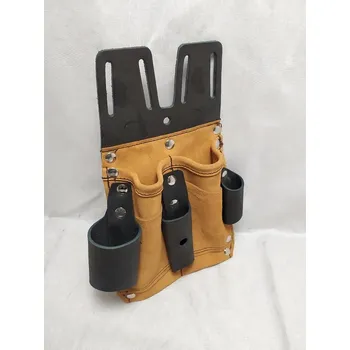 Tesařská kapsa na nářadí na opasek (Kožené opaskové pouzdro na nářadí. Kapsa na nářadí určena především pro tesaře ale také pro jiné řemesla. Materiály: štípenka + hovězí lícová kůže. Opasek není součástí objednávky.)