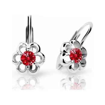 Náušnice Cutie Jewellery dětské zlaté náušnice C1947B-kl-Ruby Dark