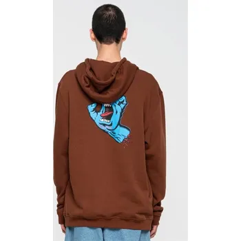 Pánská mikina SANTA CRUZ mikina - Screaming Hand Chest Hood Sepia Brown (SEPIA BROWN) velikost: M