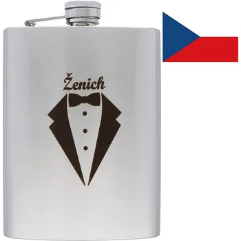 Placatka Nerezová placatka pro ženicha / CZ text /