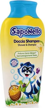 Dětský šampon SapoNello Doccia Shampoo dětský sprchový gel a šampon 2v1 banán 250 ml