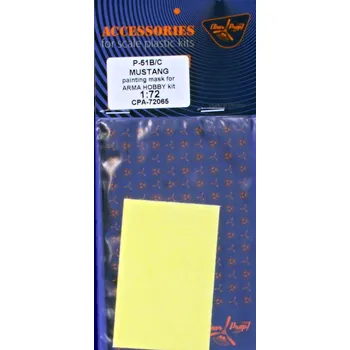 Plastikový model 1/72 P-51B/C Mustang Painting mask (ARMA H.)