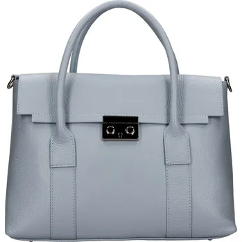 Kabelka Dámská kožená kabelka Italia Magda - světle modrá