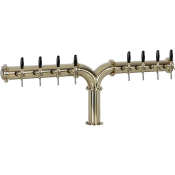 Příslušenství pro výčepní zařízení Varia-Plus Výčepní stojan Y8 zlatý komplet kohouty pákové medailony LED čelní přímé dochlazení kohoutů