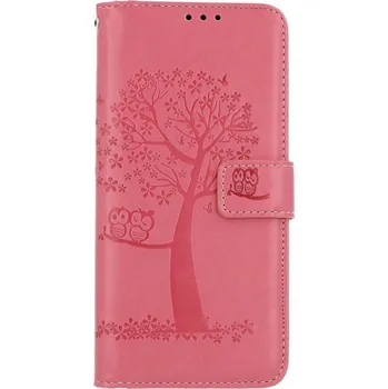 Pouzdro na mobilní telefon Pouzdro Xiaomi Redmi Note 11 knížkové Růžový strom sovičky (kryt neboli obal na Xiaomi Redmi Note 11)