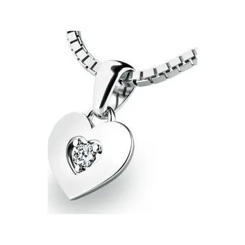 Přívěsek Zlatý přívěs srdce s briliantem AU 585/1000 PATTIC G10874BA05