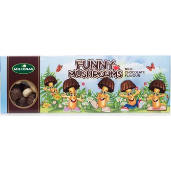 Miltonas Funny Mushrooms s mléčnou čokoládou 170 g