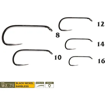 Rybářský háček Muškařské háčky Traper Hikara WL75 vel. 10