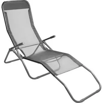 Zahradní lehátko Iso Trade Zahradní lehátko šedé L12041