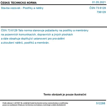 ČSN 73 6129 - Stavba vozovek - Postřiky a nátěry - Tisk