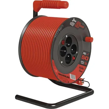 Prodlužovací kabel Emos P194504 prodlužovací kabel na bubnu 50m 4 zásuvky vypínač