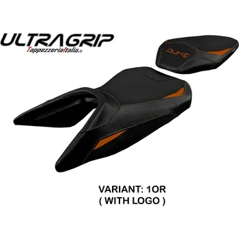 Moto sedlo TPZ Italia potah sedla KTM 390 Duke model Haiti ultragrip potah sedla: bez loga 4WHO (white-orange)