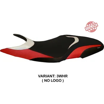 Moto sedlo TPZ Italia Potah sedla Ducati Super Sport (17-24) modello Massa special color potah sedla: bez loga 3WHR (white-red)