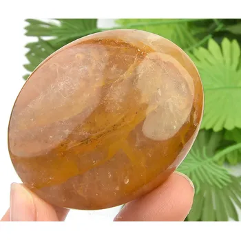 Přírodní kámen Leštěný křišťál s limonitem 92g