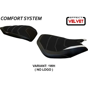 Moto sedlo TPZ Italia Potah sedla Ducati Panigale 959 (16-18) Leiden velvet comfort model potah sedla: bez loga 1WH (white)