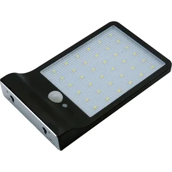 Venkovní osvětlení LURECOM Solární svítidlo LED ZD45 - venkovní LED svítidlo 4W s pohybovým detektorem PIR a fotovoltaickým solárním panelem Barva: Černá