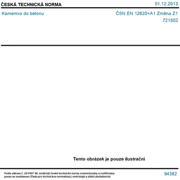 ČSN EN 12620+A1 Změna Z1 - Kamenivo do betonu - Tisk