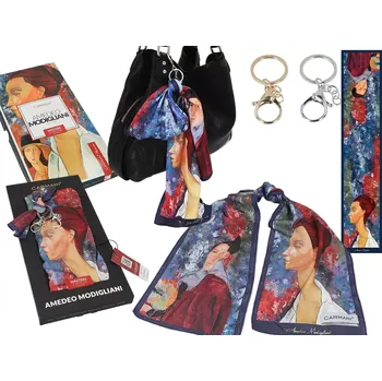 Šátek Carmani® Carmani - Šátek A. Modigliani, Lunia Czechowska a Amedeo Modigliani v dárkovém balení - 18*90 cm