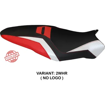 Moto sedlo TPZ Italia Potah sedla Ducati Monster 1200 R - Model Toledo Special Color potah sedla: s logem 6RDW (red-white)