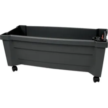 Truhlík KHW Calypso 37395 - venkovní samozavlažovací truhlík s kolečky, antracit