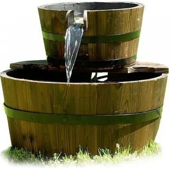 Zahradní dekorace Garthen D86226 kašna se dvěma dřevěnými vědry