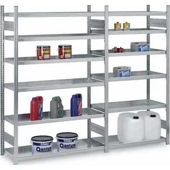 Dílenský regál CEMO Základní regál s vanovými policemi 100x60x200 cm, 5 polic(HZG 20610 AW)