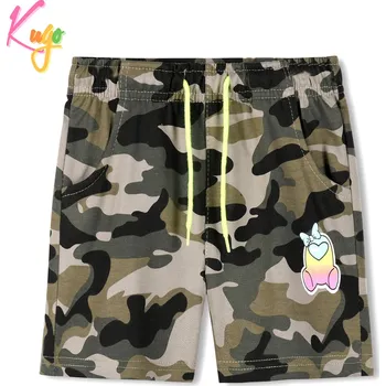 Dětská móda Dívčí kraťasy - KUGO TM6216, khaki/ signální tkanička Barva: Khaki, Velikost: 152