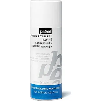 Speciální výtvarná barva Pébéo Saténový lak benzín. zákl. pro akryly 400 ml sprej