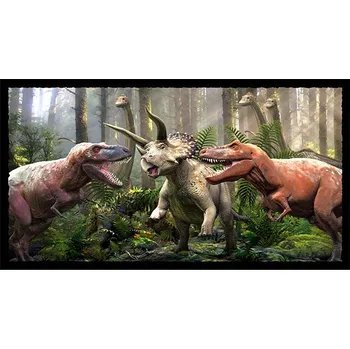 US Blank Quilting 999-533 Tyranno chorus panel malý vícebarevná bavlněná látka patchwork