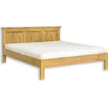 Drewmax LK700 - Dřevěná postel masiv rustikal 180 cm (Voskovaná borovicová postel)