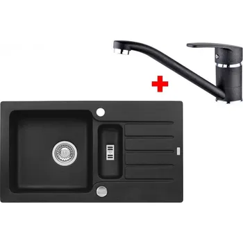 Granitový dřez Set Alveus NIAGARA 70 + NINA Barva: Černá, Označení: Black + Dárek