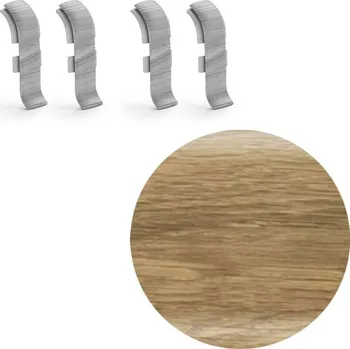 soklová lišta NOVÁK Spojka k soklové liště PVC dub Bourbon přírodní 56x23 4ks NGTF69