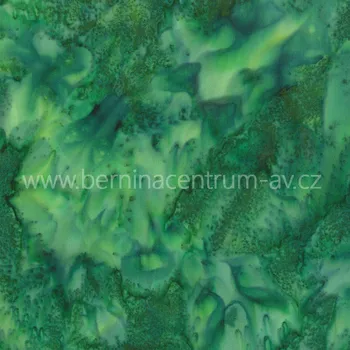 Hoffman 3018-303 bali batika zelená bavlněná látka patchwork