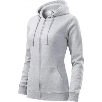 pracovní mikina MALFINI Mikina TRENDY ZIPPER LADY, různé barvy Velikost S světle šedý melír