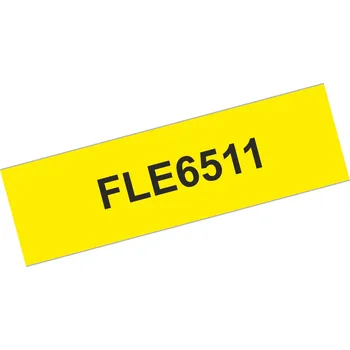 Počítač Originální kazeta Brother FLe-6511, černý tisk na žluté, 72 předřezaných štítků 21 x 45 mm