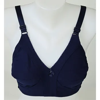 Podprsenka HANA Nevyztužená bavlněná podprsenka bez kostic tmavě modrá vz. 096 Velikost: 105/D