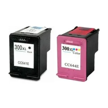 VybavKancl HP 300XL černá + tříbarevná - renovovaná sada 2 kazet s XL náplní