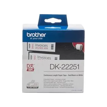 Pásek do tiskárny Originál papírová role Brother DK-22251, černo-červený tisk, šířka 62 mm x délka 30,48 m