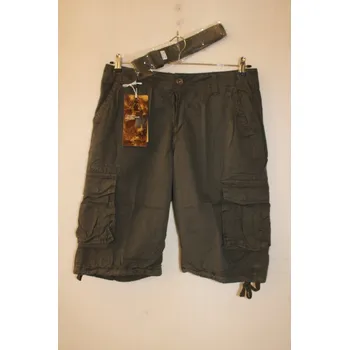 Pánské kraťasy Kraťasy, bermudy, šortky pánské Loshan + opasek - zelené Velikost cm v pase: 84 cm