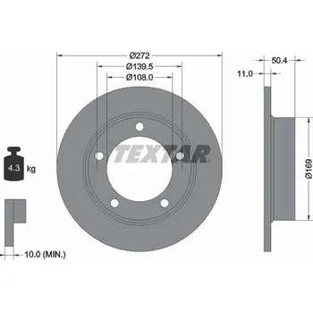 Brzdový kotouč Brzdový kotouč TEXTAR 92019900